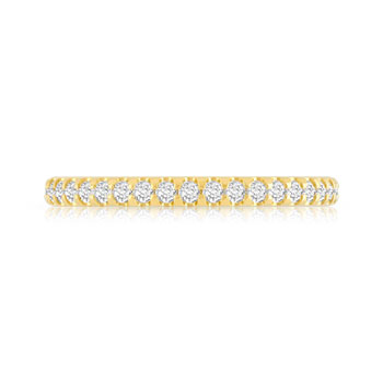 Alliance or 750 jaune diamants synthétiques 0.50 carat