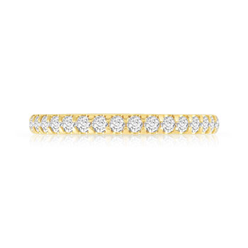 Alliance or 750 jaune diamants synthétiques 0.75 carat
