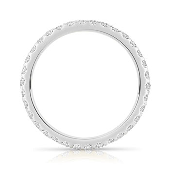 Alliance or 750 blanc diamants synthétiques 0.75 carat