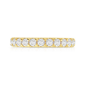 Alliance or 750 jaune diamants synthétiques total 1,50 carat