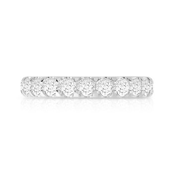 Alliance or 750 blanc diamant synthétiques