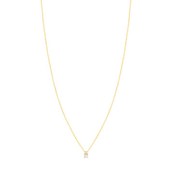 Collier or jaune 750 diamants synthétiques 0.34 carat