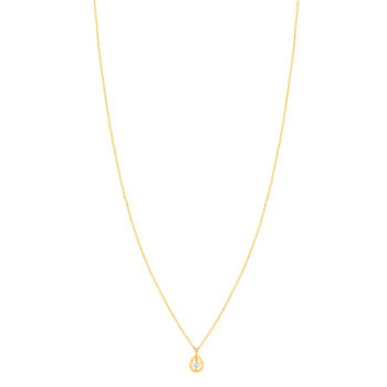 Collier or jaune 750 diamant synthétique 0.18 carat