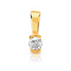 Pendentif or jaune 750 diamant synthétique 0.20 carat - vue V1