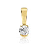 Pendentif or jaune 750 diamant synthétique 0.40 carat - vue V1