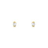 Boucles d'oreilles or jaune 750 diamant synthetique 0.10 carat - vue VD1