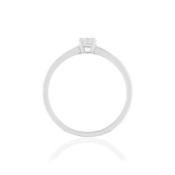 Solitaire or blanc 750 diamant synthétique 0.29 carat