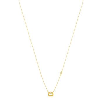 Collier or 375 jaune diamants synthétiques