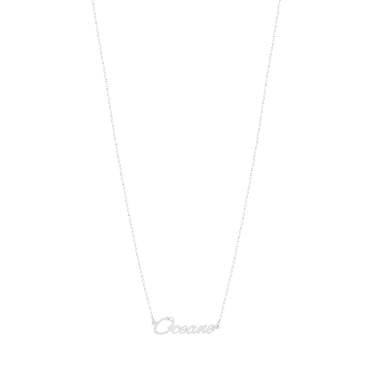 Collier argent 925 maille forçat prénom personnalisable 45cm - vue 2