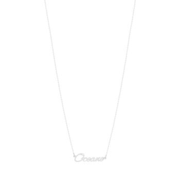 Collier argent 925 maille forçat prénom personnalisable 45cm