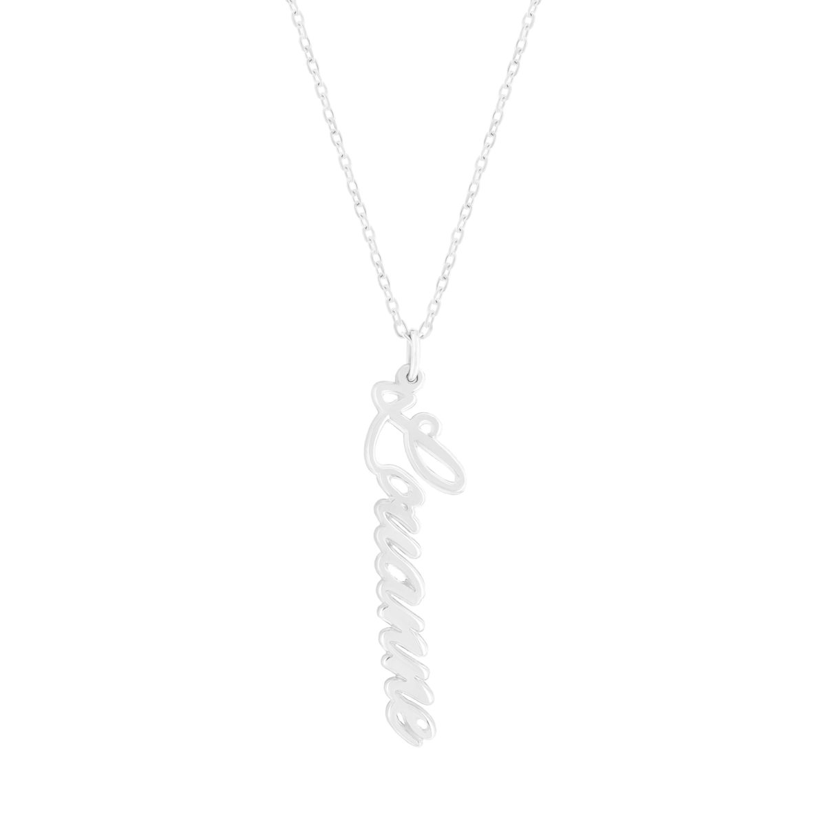 Collier argent 925 maille forçat prénom personnalisable 45cm