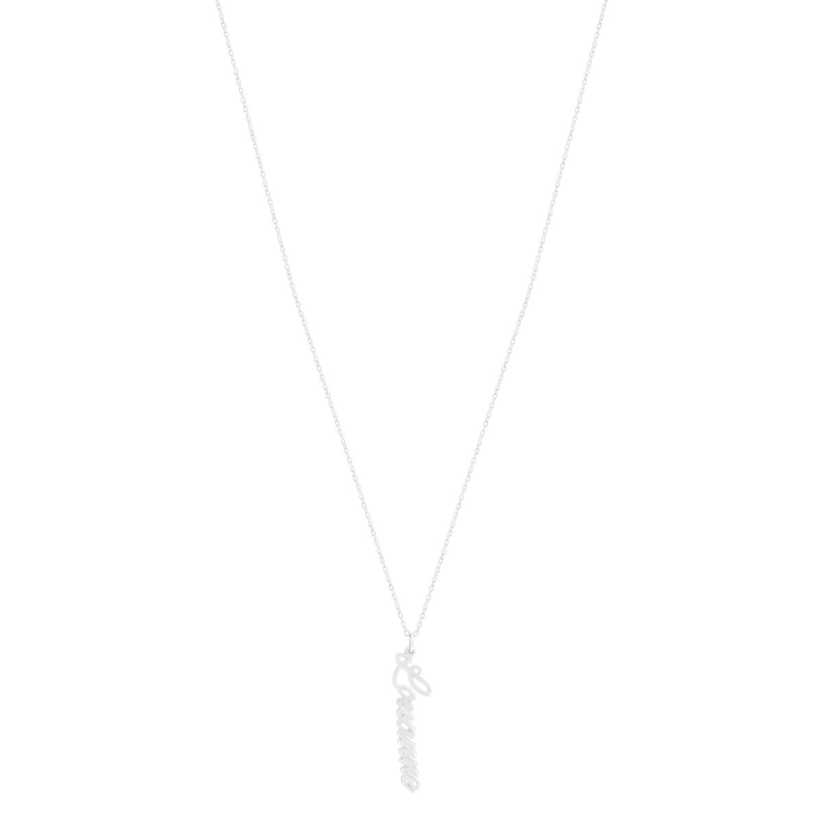 Collier argent 925 maille forçat prénom personnalisable 45cm - vue 2