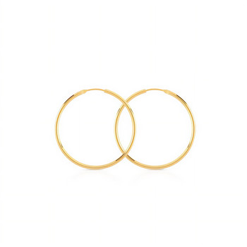 Créoles or 750 jaune 40 mm