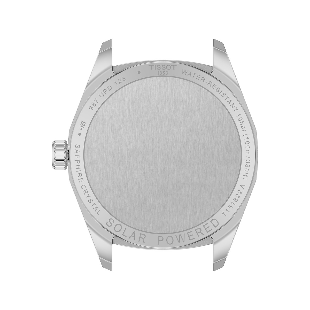 Montre TISSOT PRC 100 SOLAR mixte, mouvement solaire, cadran gris, bracelet acier inoxydable gris - vue 3