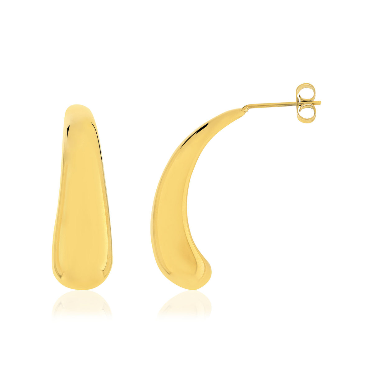 Boucles d'oreilles acier doré