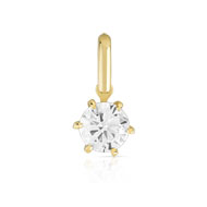 Pendentif or 750 jaune diamant 0.50 carat H/SI