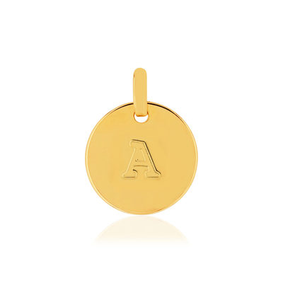Médaille plaqué or alphabet