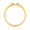 Bague solitaire or 750 jaune diamant 20/100e de carat - vue V2