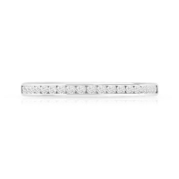 Alliance demi-tour or 750 blanc diamant HSI