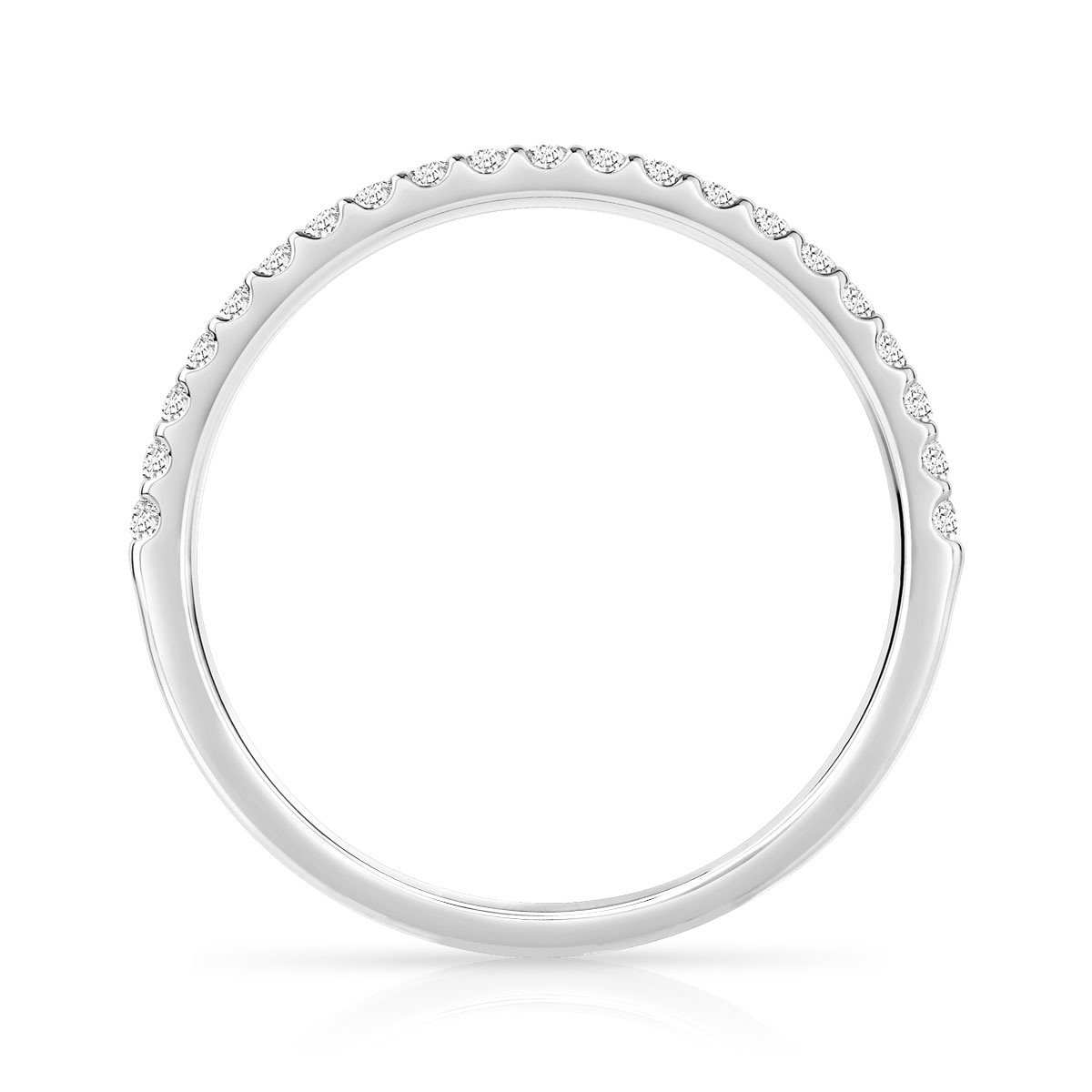 Alliance demi-tour or 750 blanc diamant HSI - vue 2