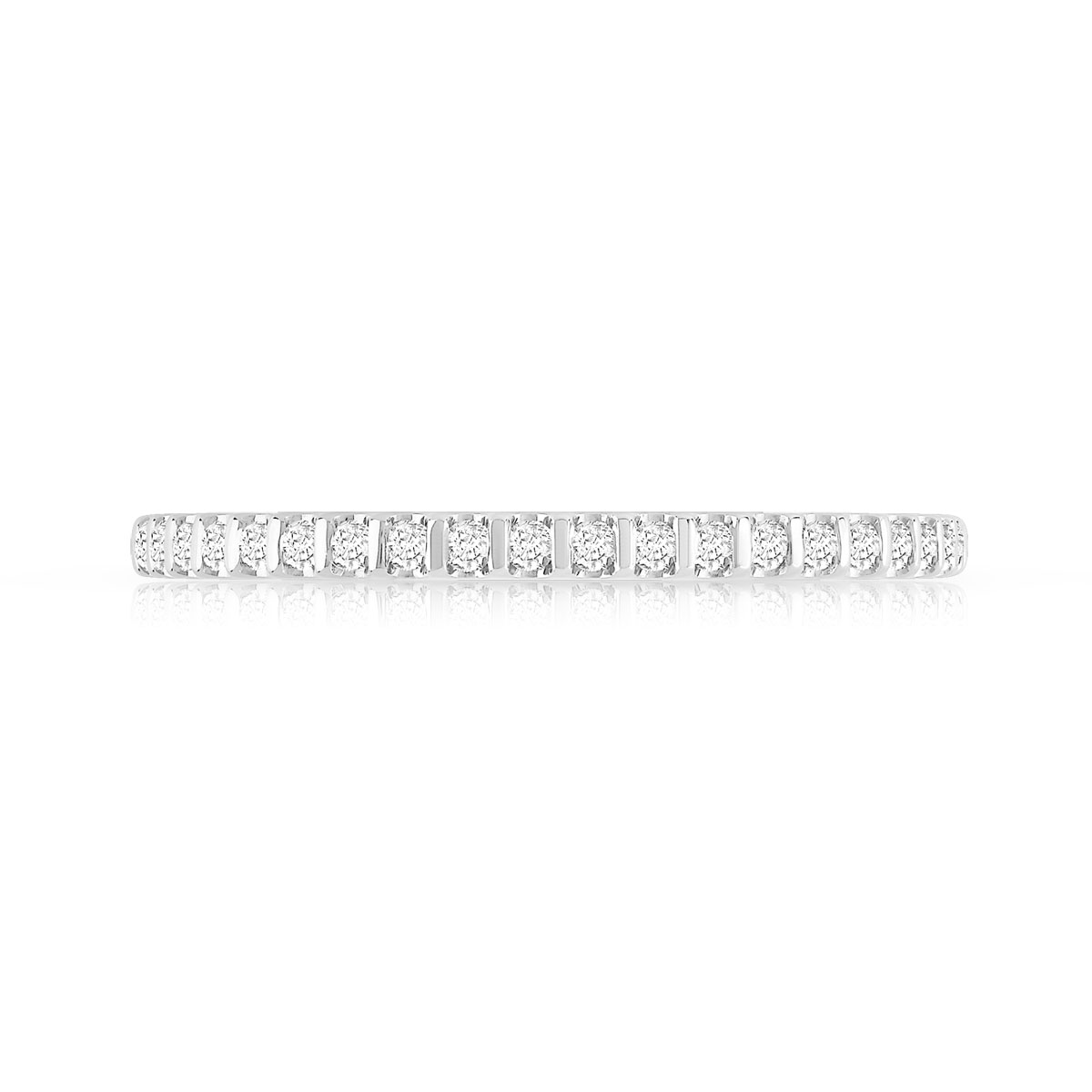 Alliance demi-tour or 750 blanc diamant HSI - vue 3