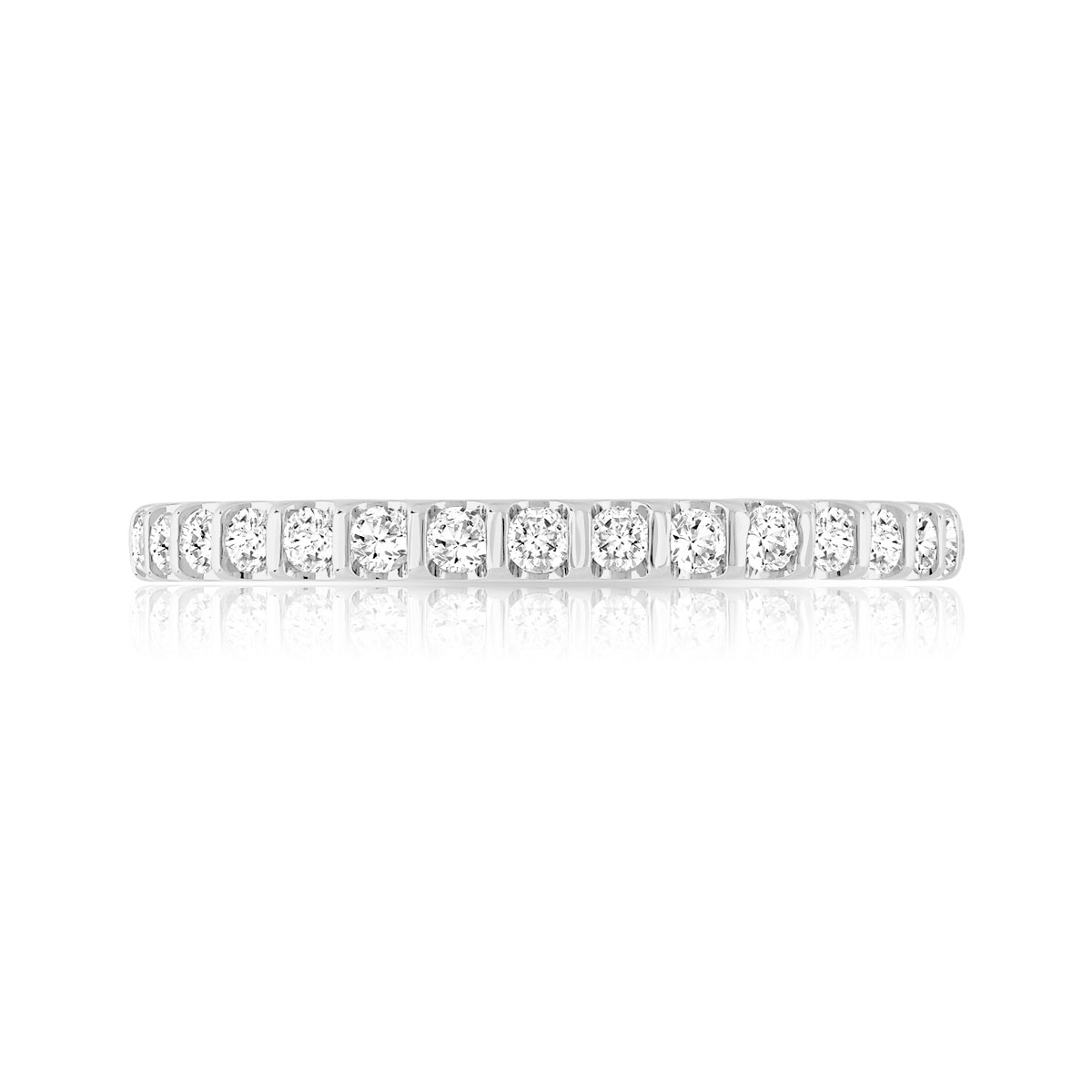 Alliance demi-tour or 750 blanc diamant HSI - vue 3