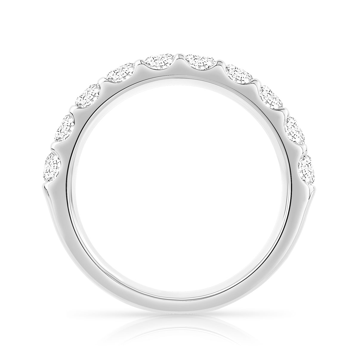 Alliance demi-tour or 750 blanc diamant HSI - vue 2