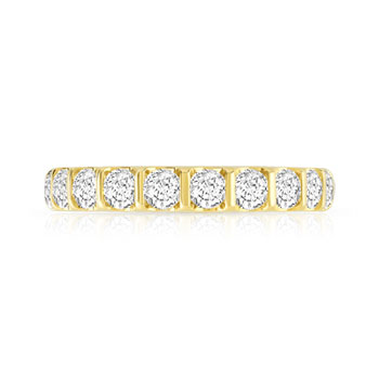 Alliance demi-tour or 750 jaune diamant H/SI