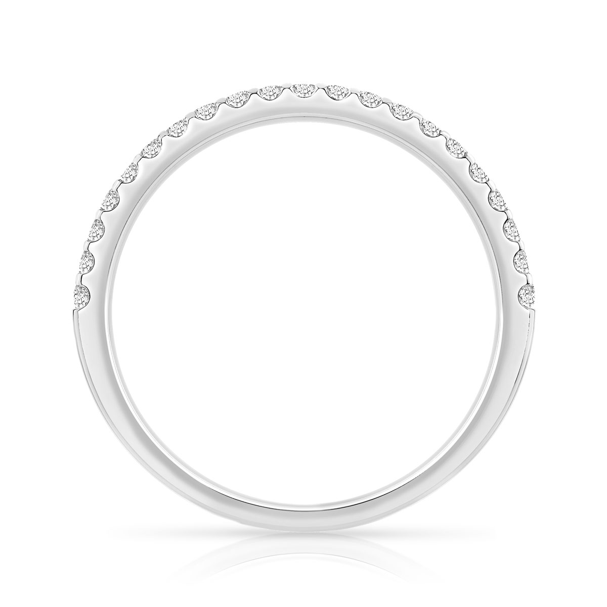 Alliance demi-tour or 750 blanc diamant H/SI - vue 2