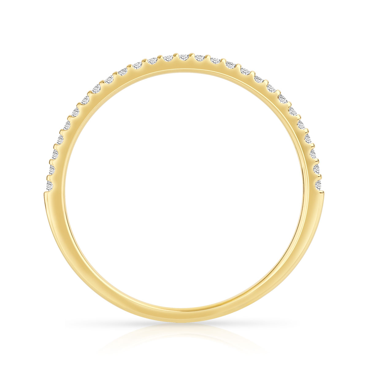 Alliance demi-tour or 750 jaune diamant H/SI - vue 2