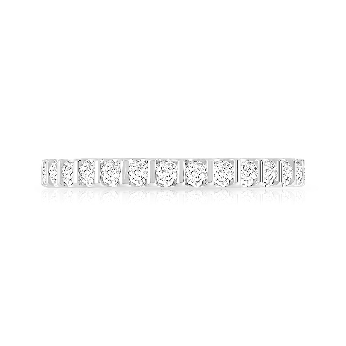 Alliance or 750 blanc diamant H/SI - vue 3