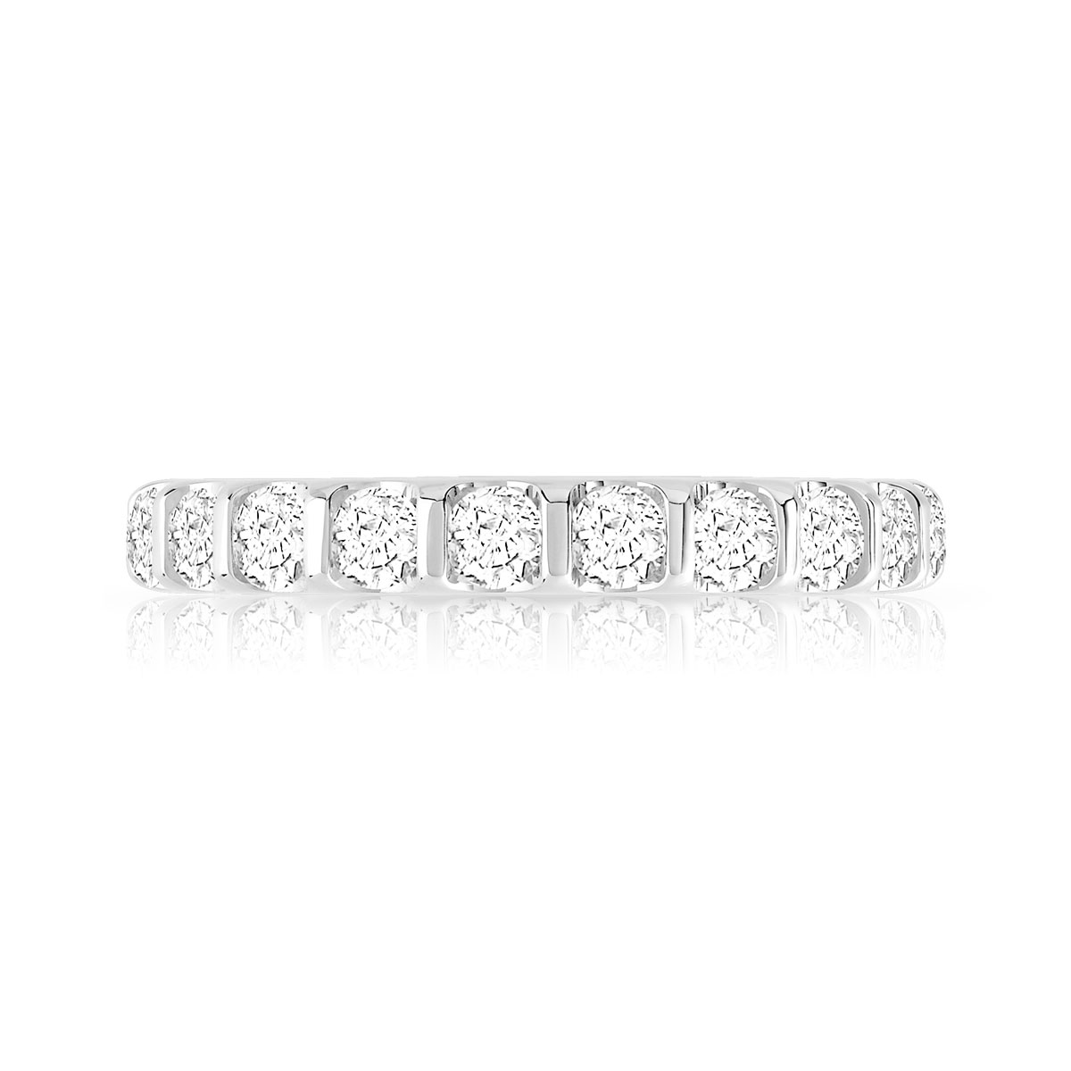 Alliance or 750 blanc diamant H/SI - vue 3