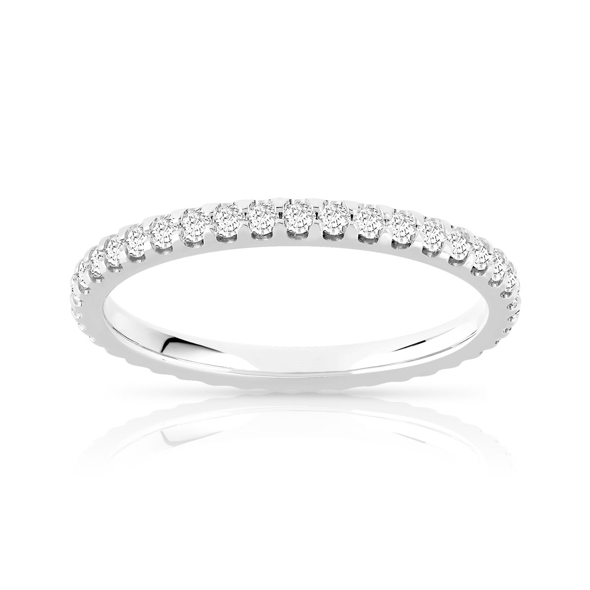 Alliance or 750 blanc diamant H/SI