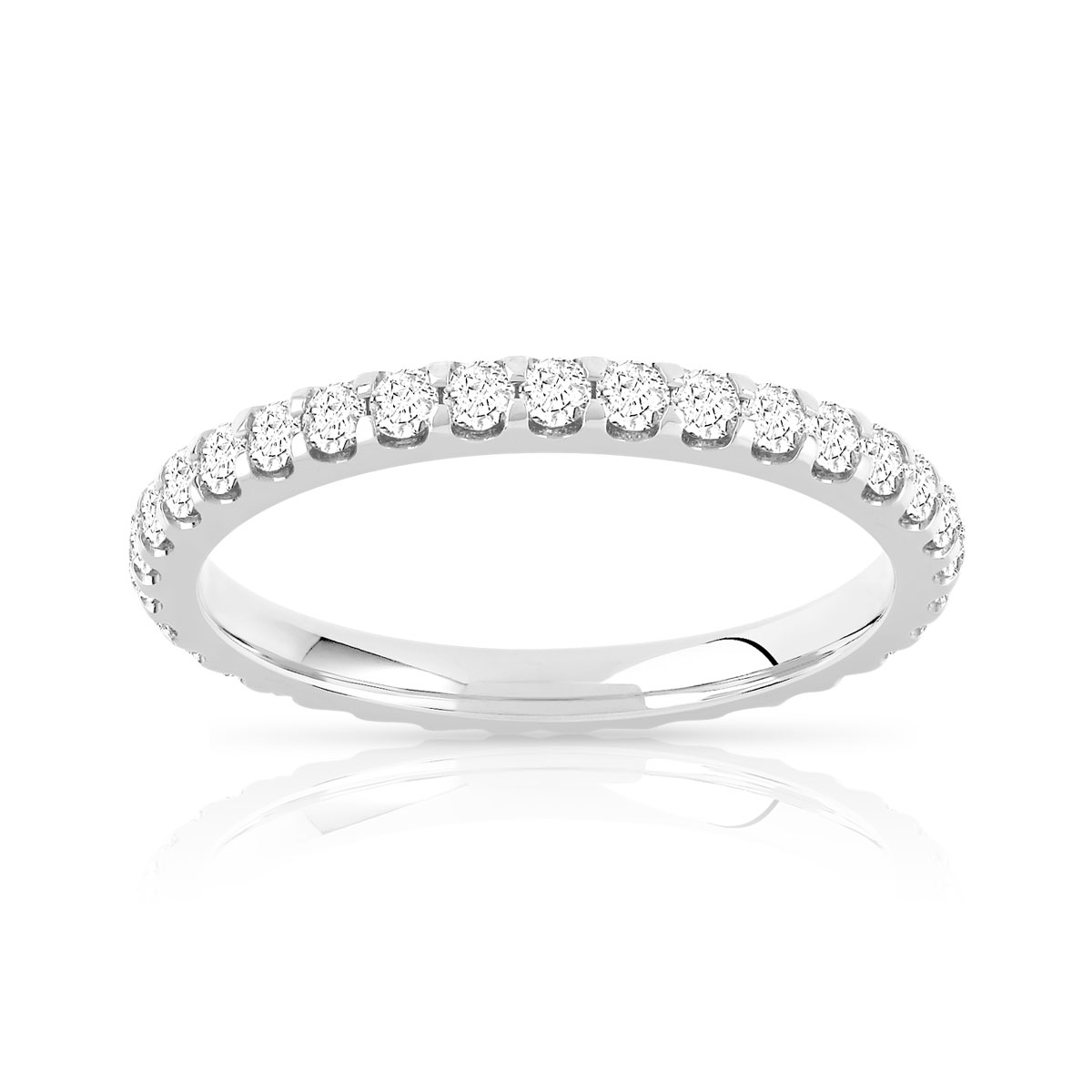 Alliance or 750 blanc diamant H/SI