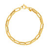 Bracelet or jaune 375 double chaîne maille ovale - vue V1