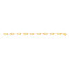 Bracelet or jaune 375 double chaîne maille ovale - vue V2