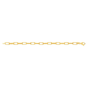 Bracelet or jaune 375 double chaîne maille ovale
