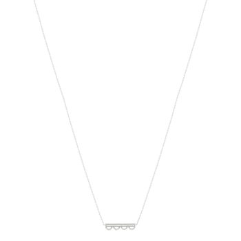 Collier or blanc 375 diamants 42 cm