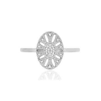 Bague or blanc 375 diamants