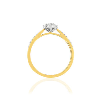 Bague or blanc 750 diamants