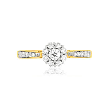 Bague or blanc 750 diamants