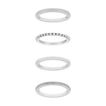 Bague 4 anneaux acier
