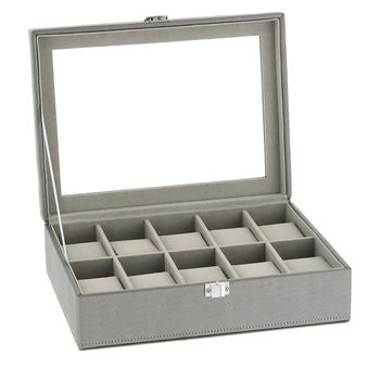 Boîte de rangement montres grise