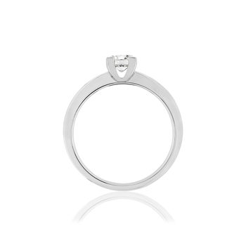 Solitaire or blanc 750 diamant 0.50 carat H/SI