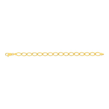 Bracelet plaqué or maille losange 19 cm.