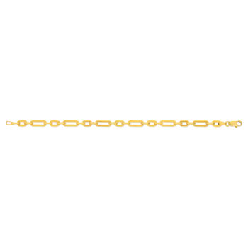 Bracelet plaqué or maille forçat allongée 19 cm