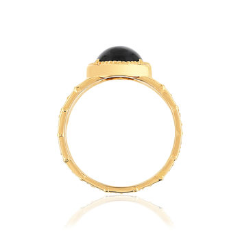 Bague plaqué or agate