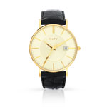 Montre homme or 750 bracelet cuir