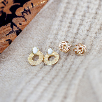 Boucles d'oreilles plaqué or rosaces