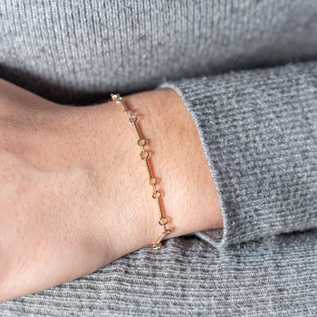 Bracelet plaqué or maillons 18 cm